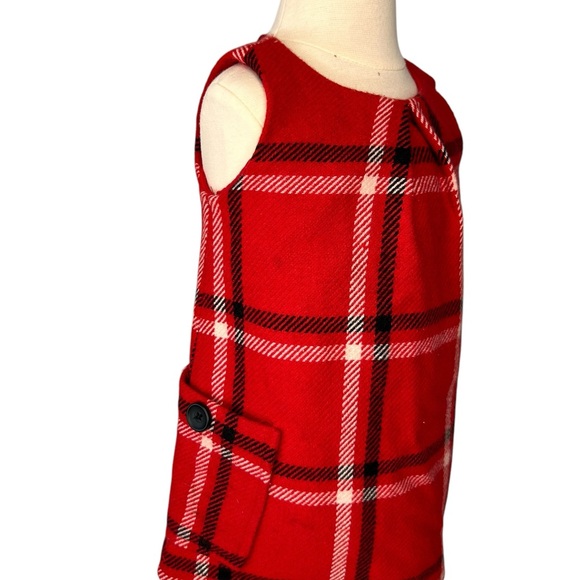 Baby Gap dress girls 12-18 Month plaid print Jumper wool blend jumper, Christmas - Picture 2 of 10